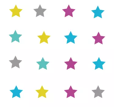 Naljepnica za djecu s vibrantnim zvjezdicama - TenStickers