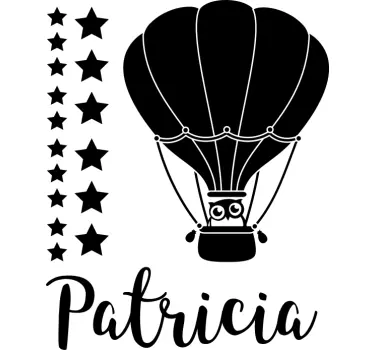 Personalizirane zvijezde i ballon prilagođena naljepnica - TenStickers