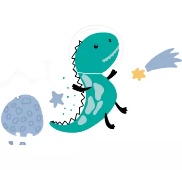 Naljepnica za djecu igra s veselim dinosaurima - TenStickers