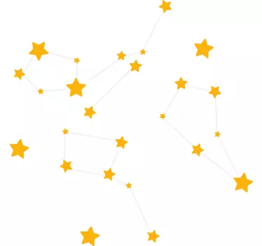 Naljepnica za djecu uzorci sjajnih zvijezda - TenStickers