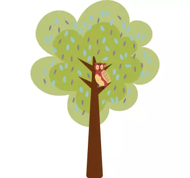 Naljepnica za djecu razigrana šumska sova - TenStickers