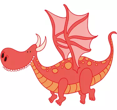 Djeca nasmijana zmaj zid naljepnica - TenStickers