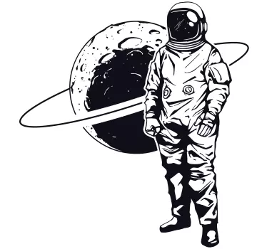 Naljepnica svemira astronaut s planetom - TenStickers