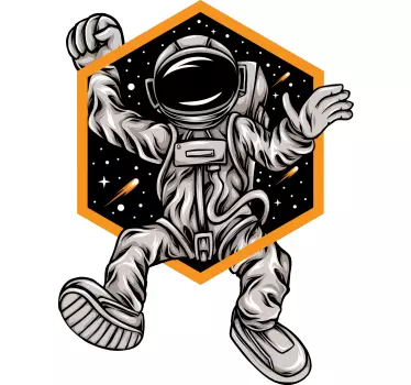 Naljepnica svemira astronaut u pokretu - TenStickers