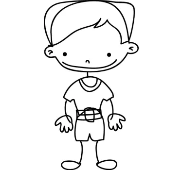 Naljepnica za djecu ilustracija dječjeg lika - TenStickers