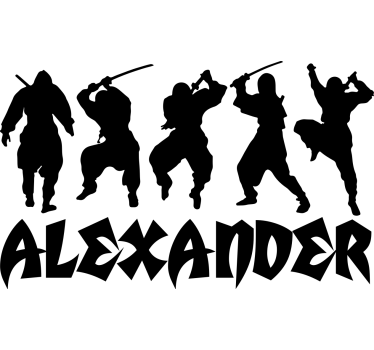 Naljepnice životinje u dizajnu ninja silueta - TenStickers