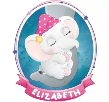 Naljepnica za bebu spavajući slonić - TenStickers