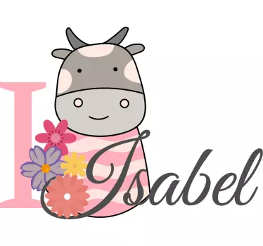 Naljepnica za bebu s imenom bejbi krave - TenStickers