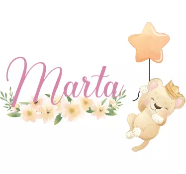 Naljepnica za bebu s personaliziranim balonom lava - TenStickers