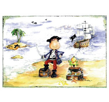 Naljepnica za djecu pirate avantura s likovima - TenStickers
