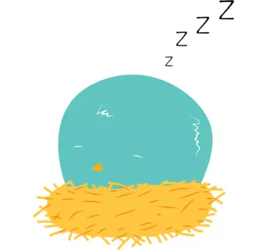 Naljepnica za djecu spavajuće ptičje gnijezdo - TenStickers