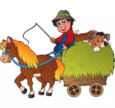 Naljepnica farmer i konjska djeca - TenStickers