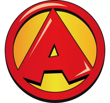 Super početno slovo naljepnica superjunaka - TenStickers