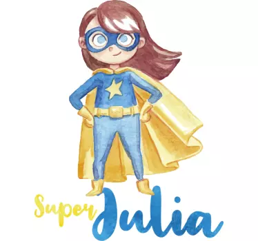 Personalizirana naljepnica djevojke superjunaka - TenStickers