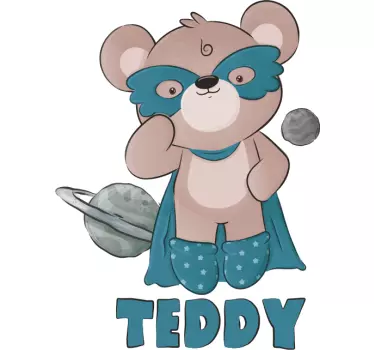 Medvjed heroj superheroj naljepnica - TenStickers