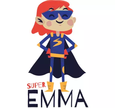 Superheroina personalizirana naljepnica superheroja - TenStickers