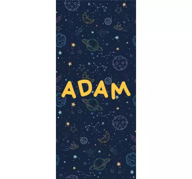 Planeti u svemiru naljepnica za staklena vrata - TenStickers