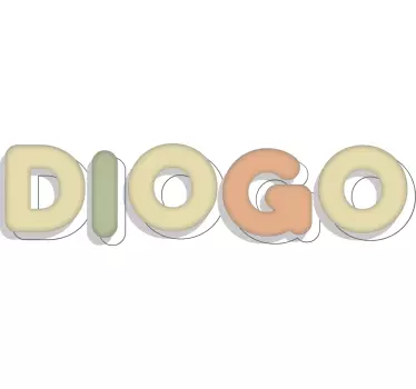 Naljepnica za djecu prilagodljivo ime podebljano - TenStickers