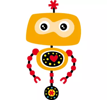 Naljepnica žuta robota za djecu - TenStickers