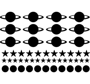 Zvijezde i planete zidne naljepnice - TenStickers