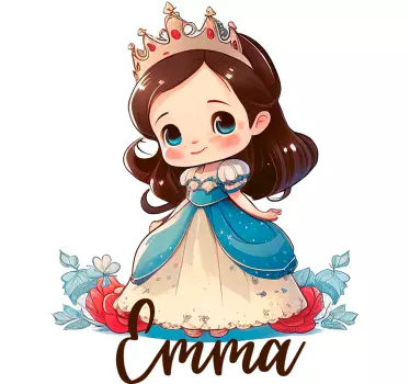 Dječja princeza crtić naljepnica za zid - TenStickers