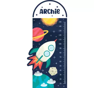 Tablica visine prostora shema visina zidna naljepnica - TenStickers