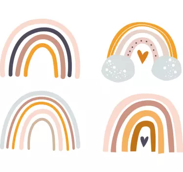 Naljepnice za zid dječje sobe boho duge - TenStickers