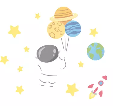 Naljepnice Prostor djeca astronaut - TenStickers