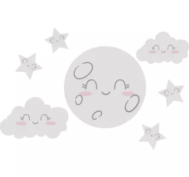 Naljepnice Prostor divne zvijezde i mjesec - TenStickers