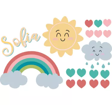 Naljepnice Ilustracije sretan izlazak sunca - TenStickers