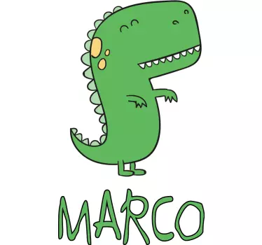 Dinosaur personaliziran naljepnicom imena - TenStickers