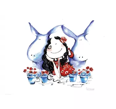Djeca magarac dama zidni mural - TenStickers