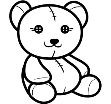 Djeca medvjedić obris naljepnice - TenStickers