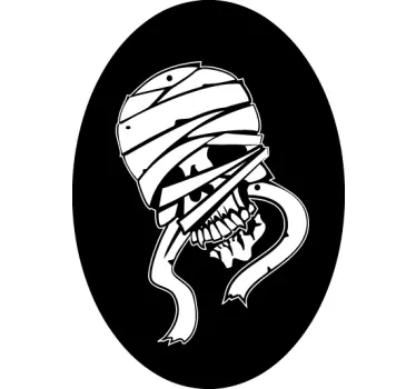 Naljepnice životinje dizajn mumificirane lubanje - TenStickers