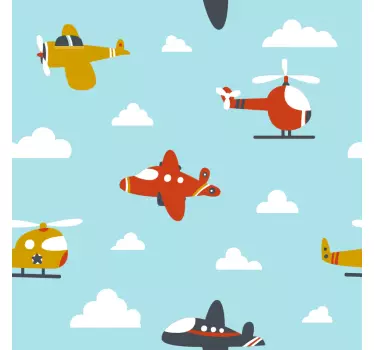 Dječje nebo i avioni naljepnica - TenStickers