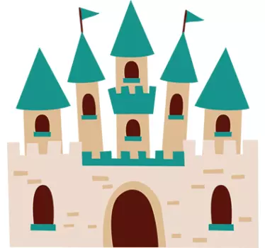Dječji dvorac uzglavlje zidni naljepnica - TenStickers