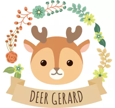 Dječji jelen crtanje ilustracija zidna umjetnost - TenStickers