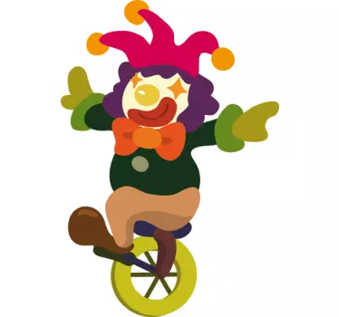 Harlekin u naljepnicama za djecu bez bicikla - TenStickers
