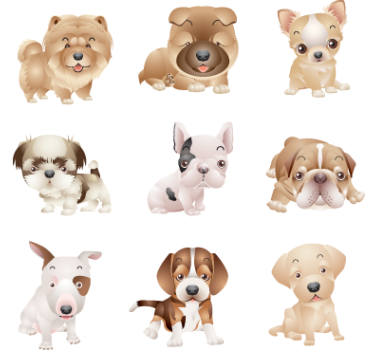 Kolekcija naljepnica štenad - TenStickers