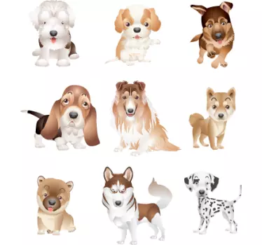 Kolekcija naljepnica štenad kluba - TenStickers