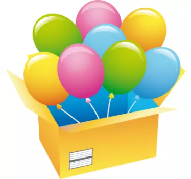 Kutija naljepnica s balonima za djecu - TenStickers