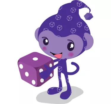 Ljubičasti elf s naljepnicama za kockice za djecu - TenStickers
