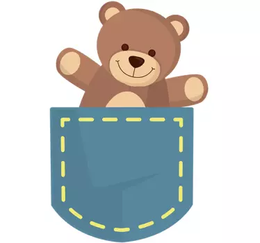 Medo u džepu zidne naljepnice - TenStickers