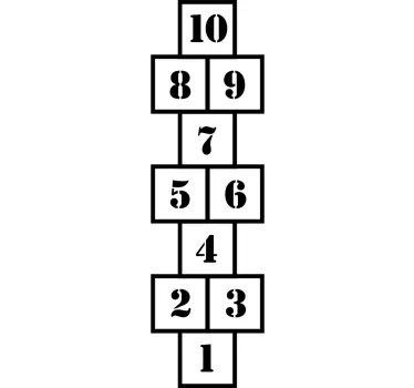 Moderni hopscotch djeca decal - TenStickers