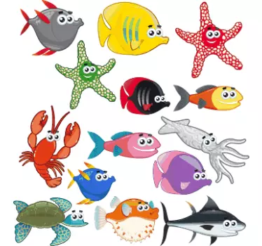 Morske stvorenja djeca naljepnice - TenStickers