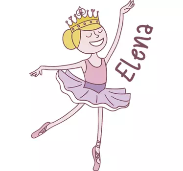 Naljepljiva plesna naljepnica balerina - TenStickers