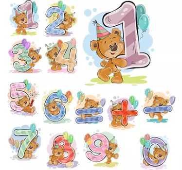 Naljepnica brojeva zidova - TenStickers