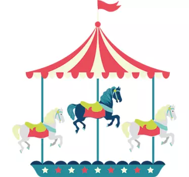 Naljepnica cirkus konja na konjima - TenStickers