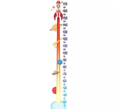 Naljepnica grafikona visine raketa - TenStickers