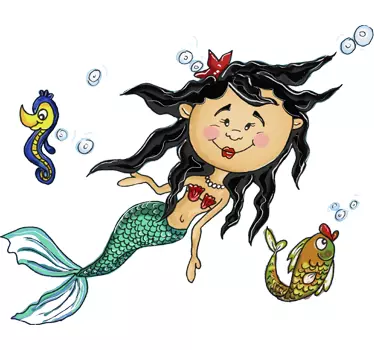 Naljepnica ispod morske sirene - TenStickers